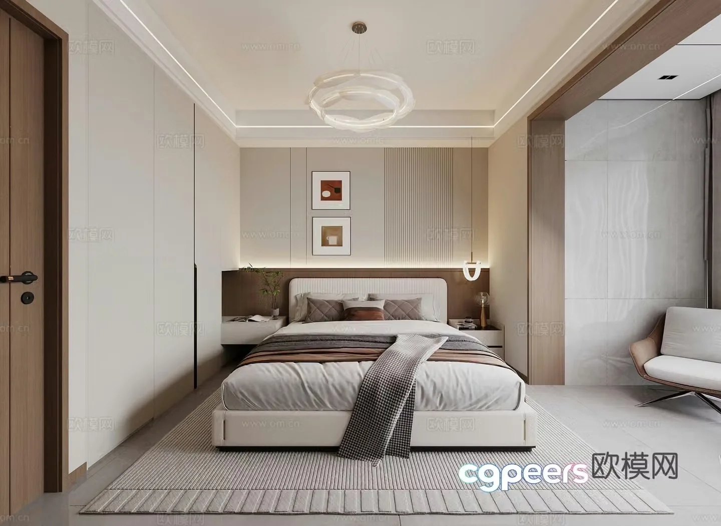 Modern bedroom 3d model