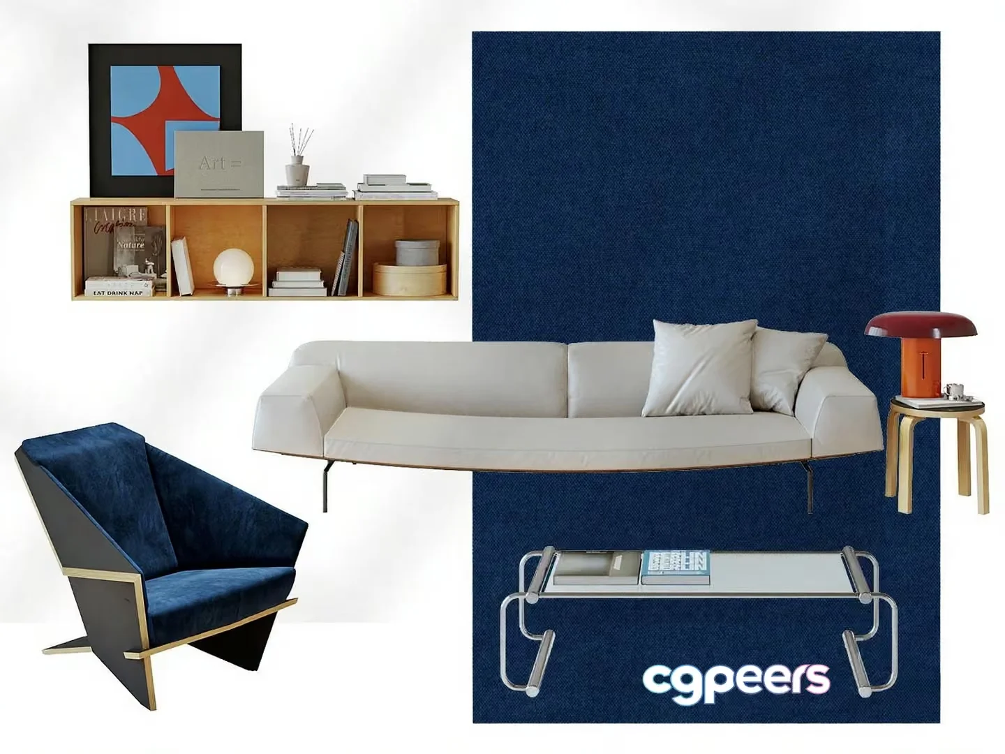 Modern Living Room 3D Model – 10500 – VRAY Render