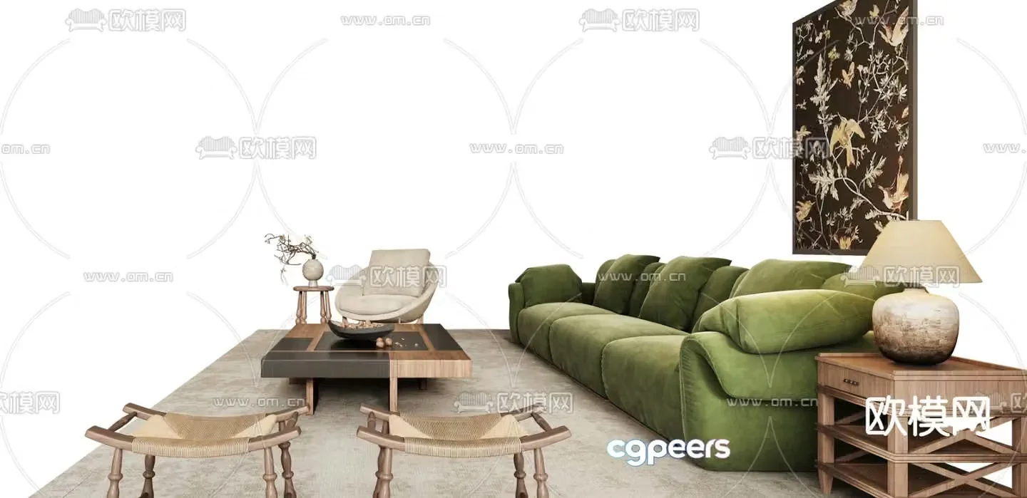 wabi sabi sofa 3d model
