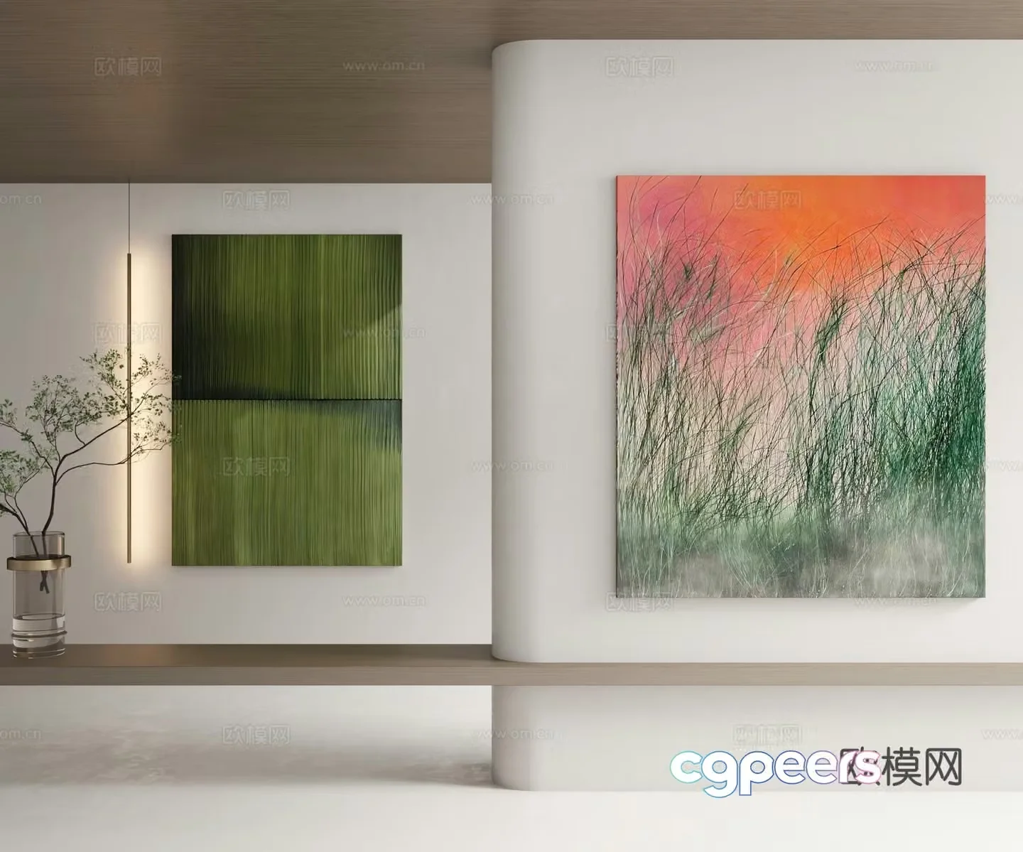 Modern decorative painting 3d model