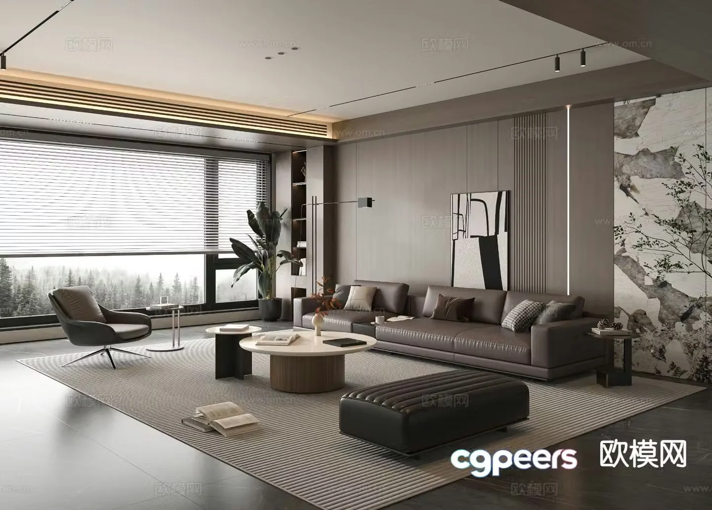 Italian living room 3d model