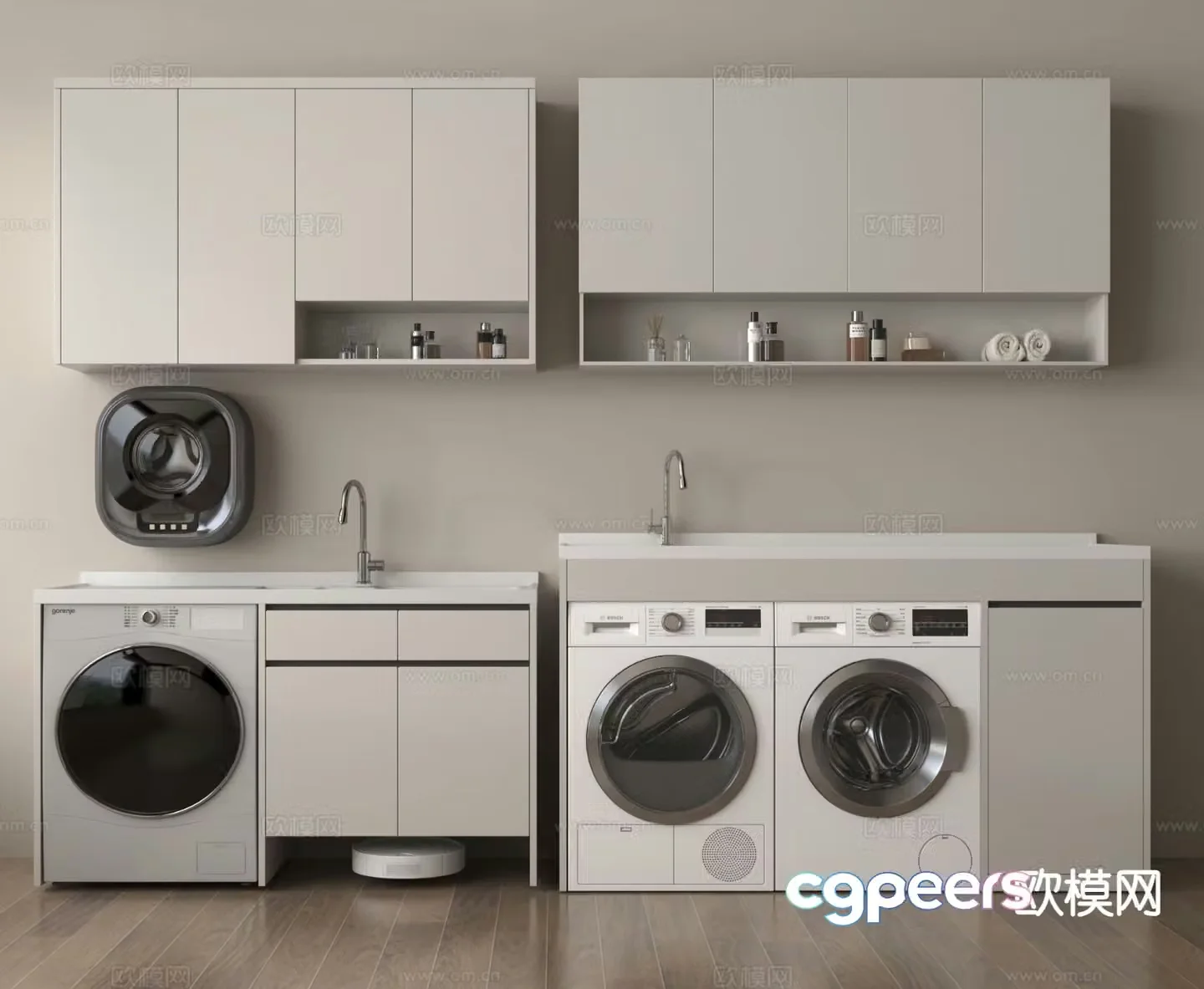 Washing machine cabinet washing machine and dryer all-in-one machine balcony cabinet