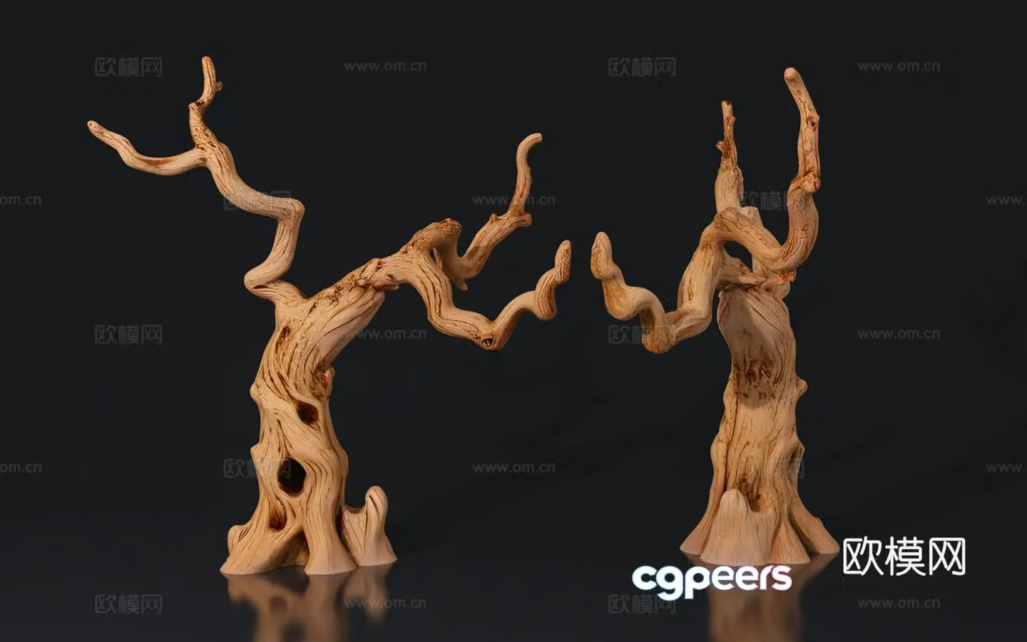 Art sculpture Root carving Dead tree trunks Branches and branches Zen atmosphere Decorative ornaments Beauty 3D model