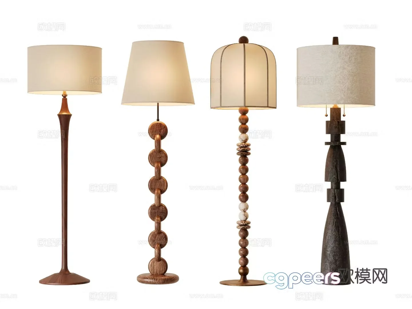 Medieval style floor lamp 3d model