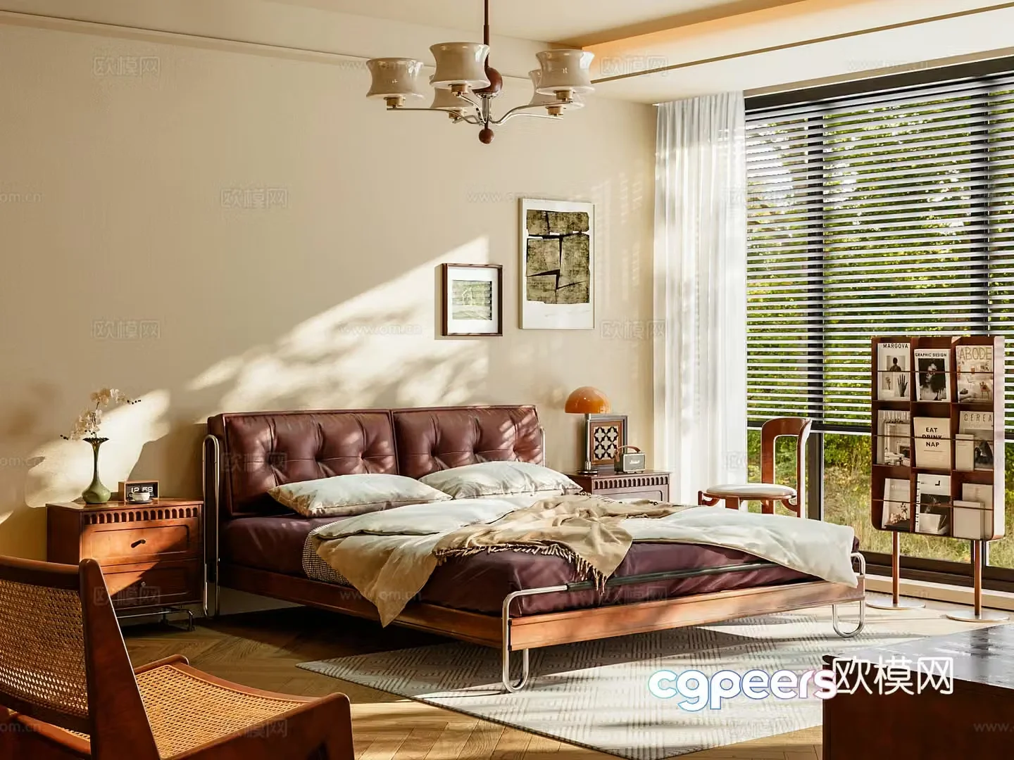 Middle-aged bedroom 3d model