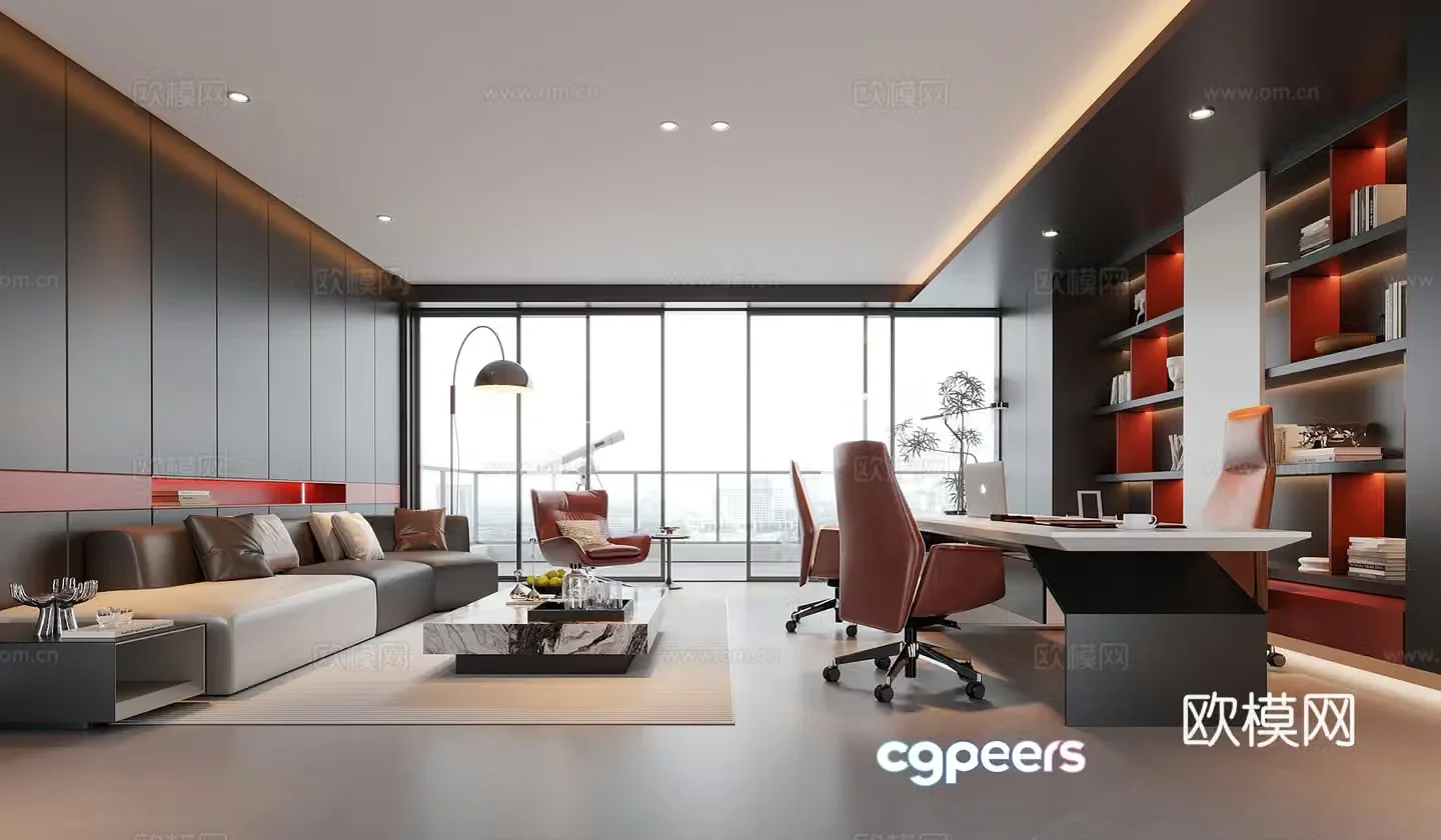 Modern General Manager Office Chairman Office 3D Model