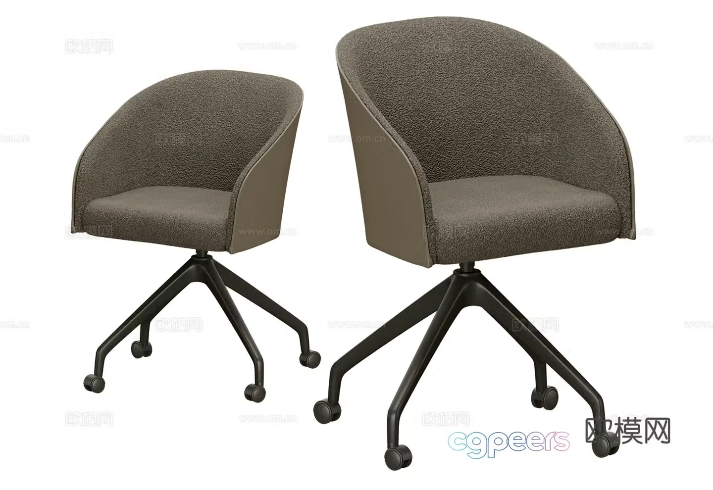 Modern swivel chair office chair coffee chair dining chair 3d model
