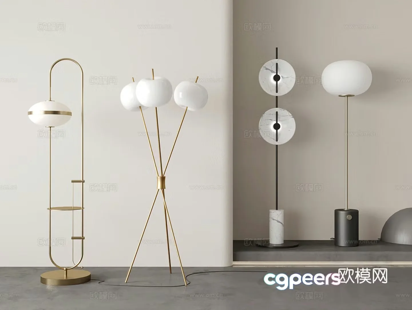 French floor lamp 3d model