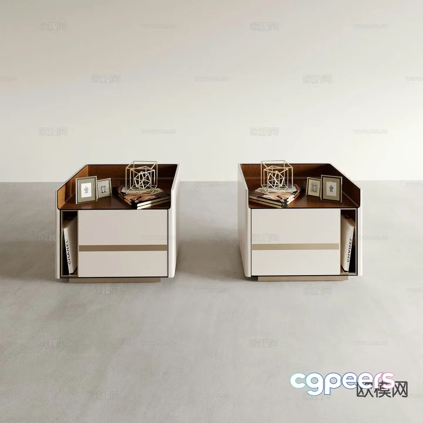 Italian bedside table 3d model