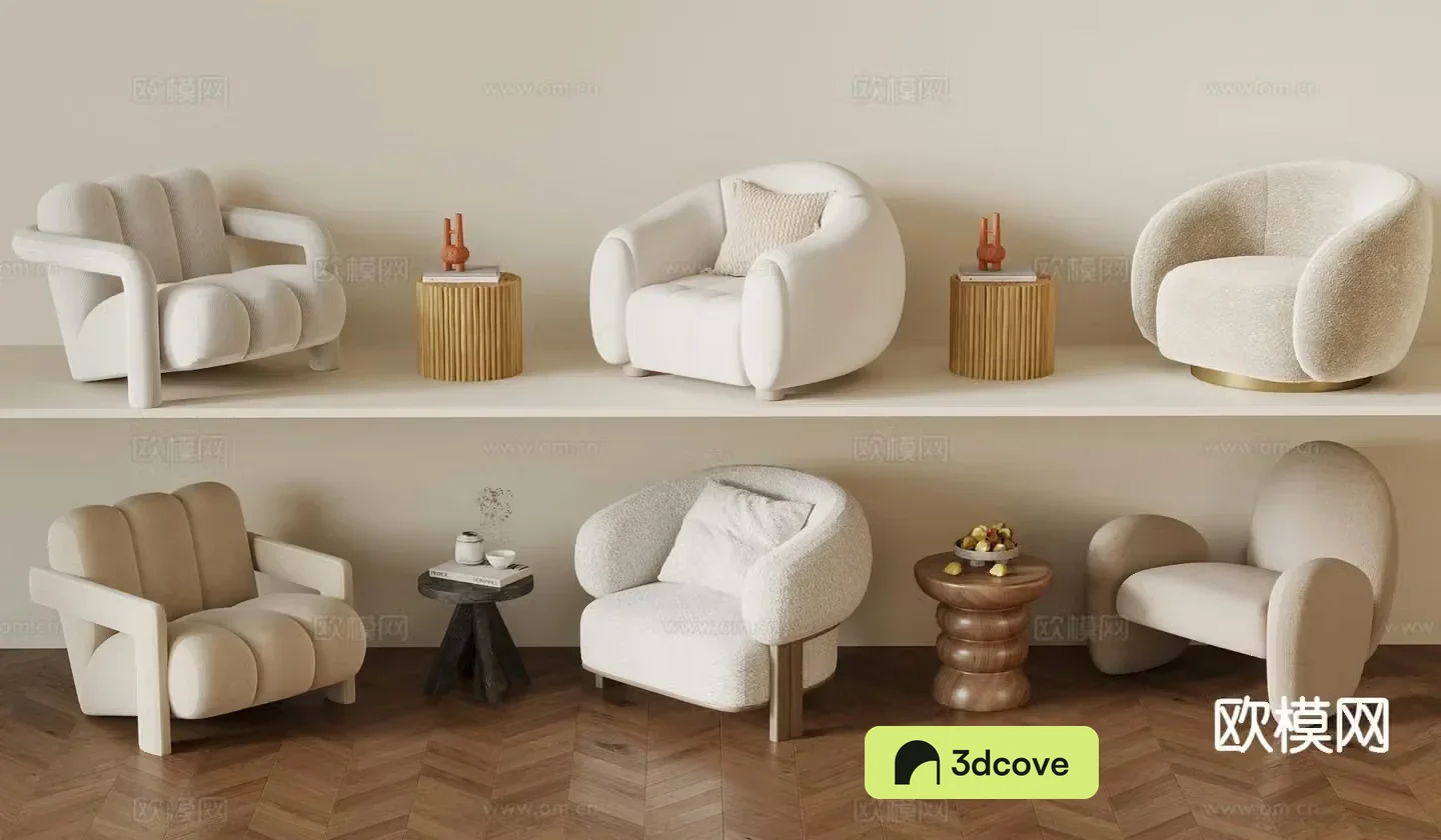 Wabi-sabi style sofa chair leisure sofa