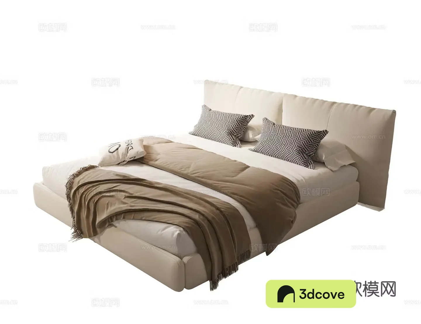 Modern fabric double bed