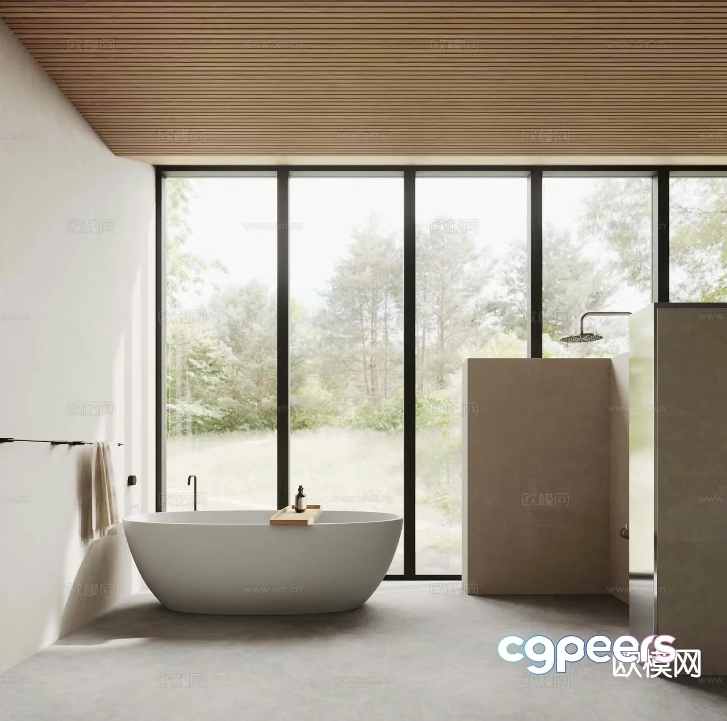 Wabi-sabi bathroom 3d model