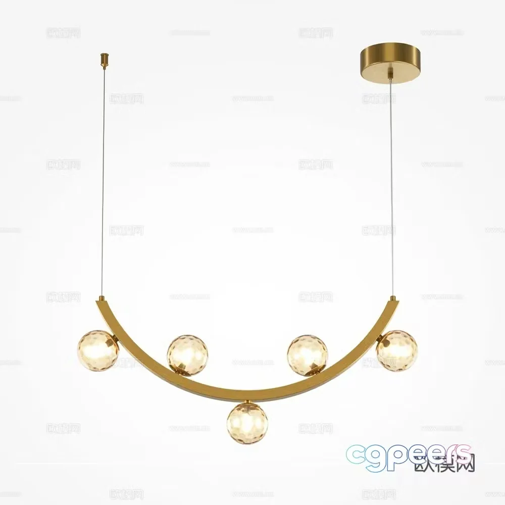 Modern restaurant decorative lights 3d model
