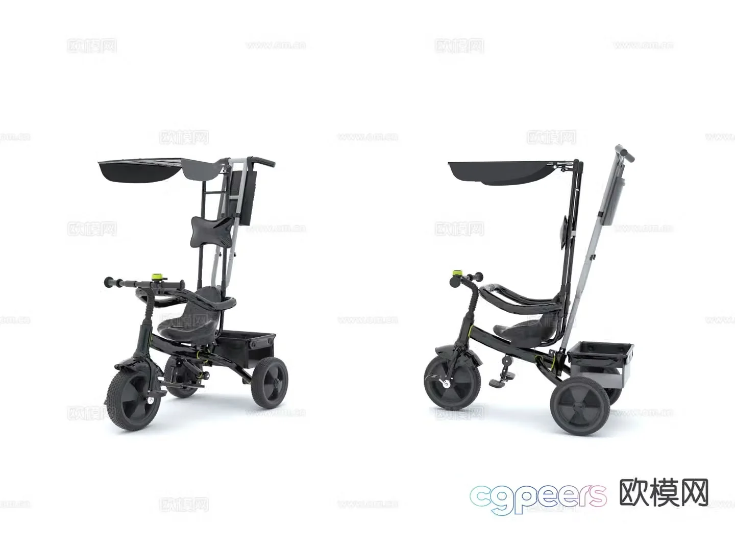 Modern children stroller stroller 3d model