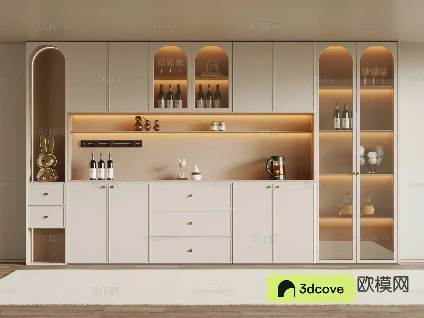 French wine cabinet sideboard