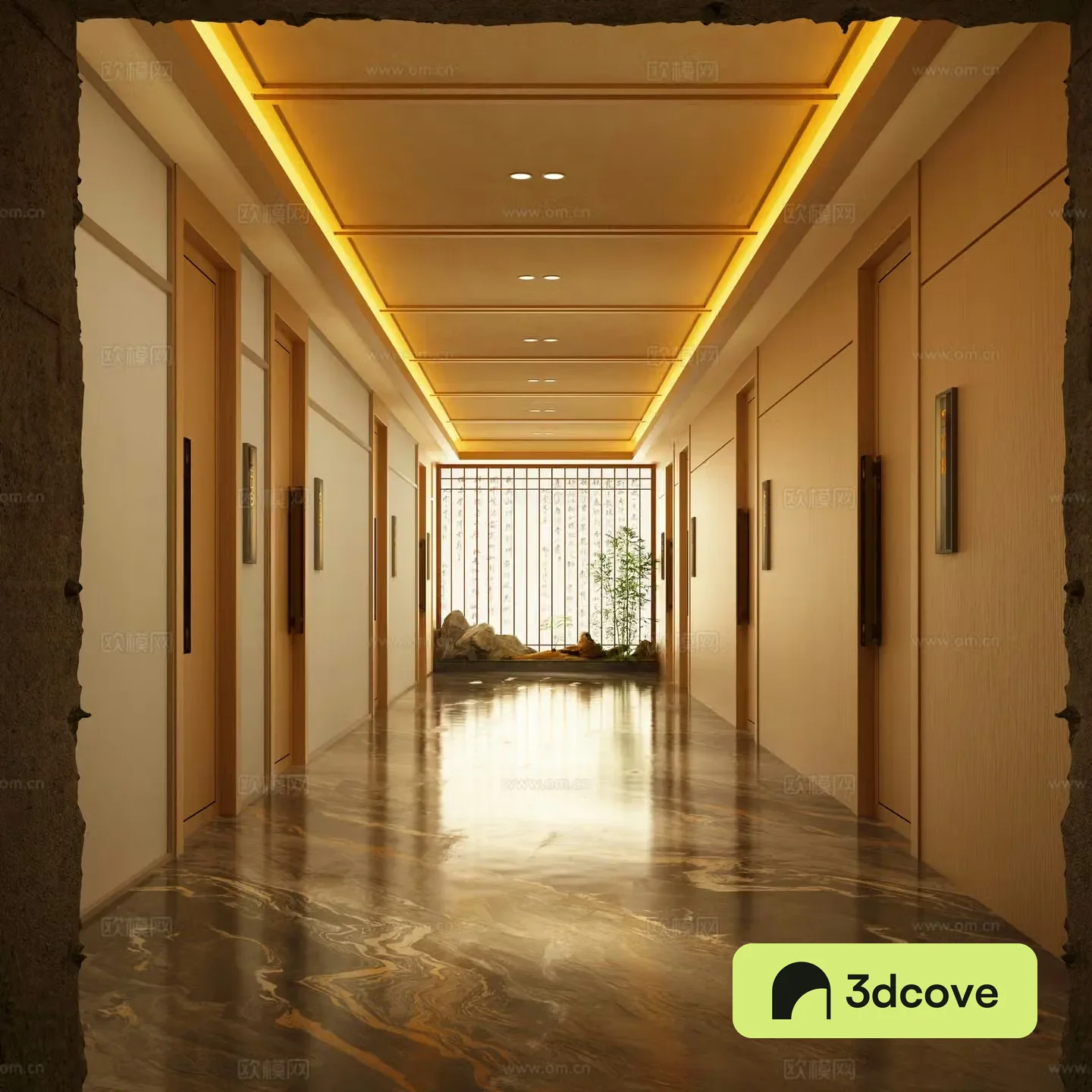 Modern Chinese Corridor New Chinese Corridor Foot Massage Shop