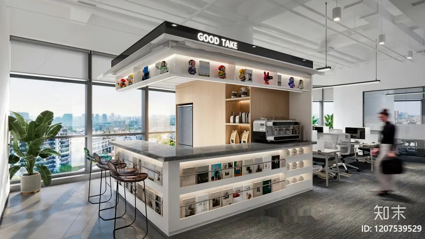A Modern Coffee Bar 3D Model – 10736 – VRAY Render