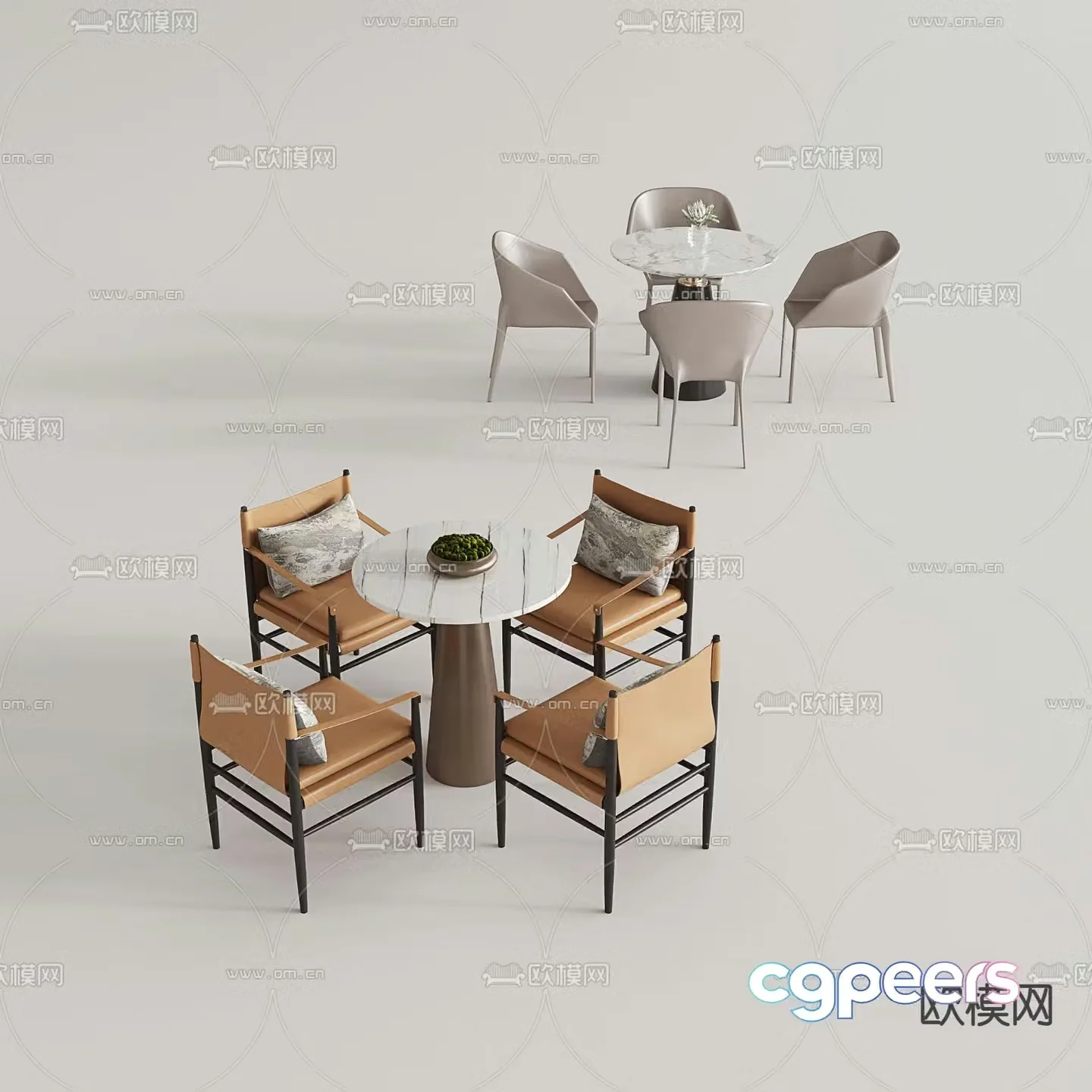 Negotiation tables and chairs leisure tables and chairs 3d model