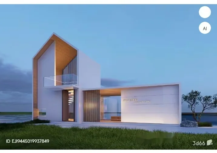 Modern Minimalist House 3D Model – 14550 – VRAY Render