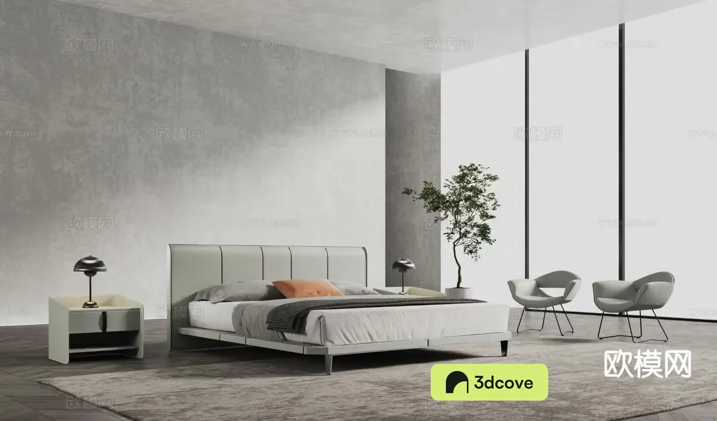 Modern double bed