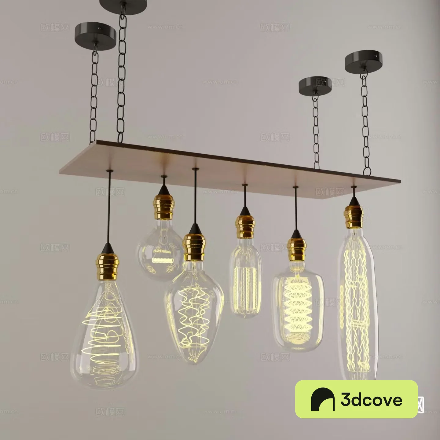 Industrial style chandelier bulb chandelier