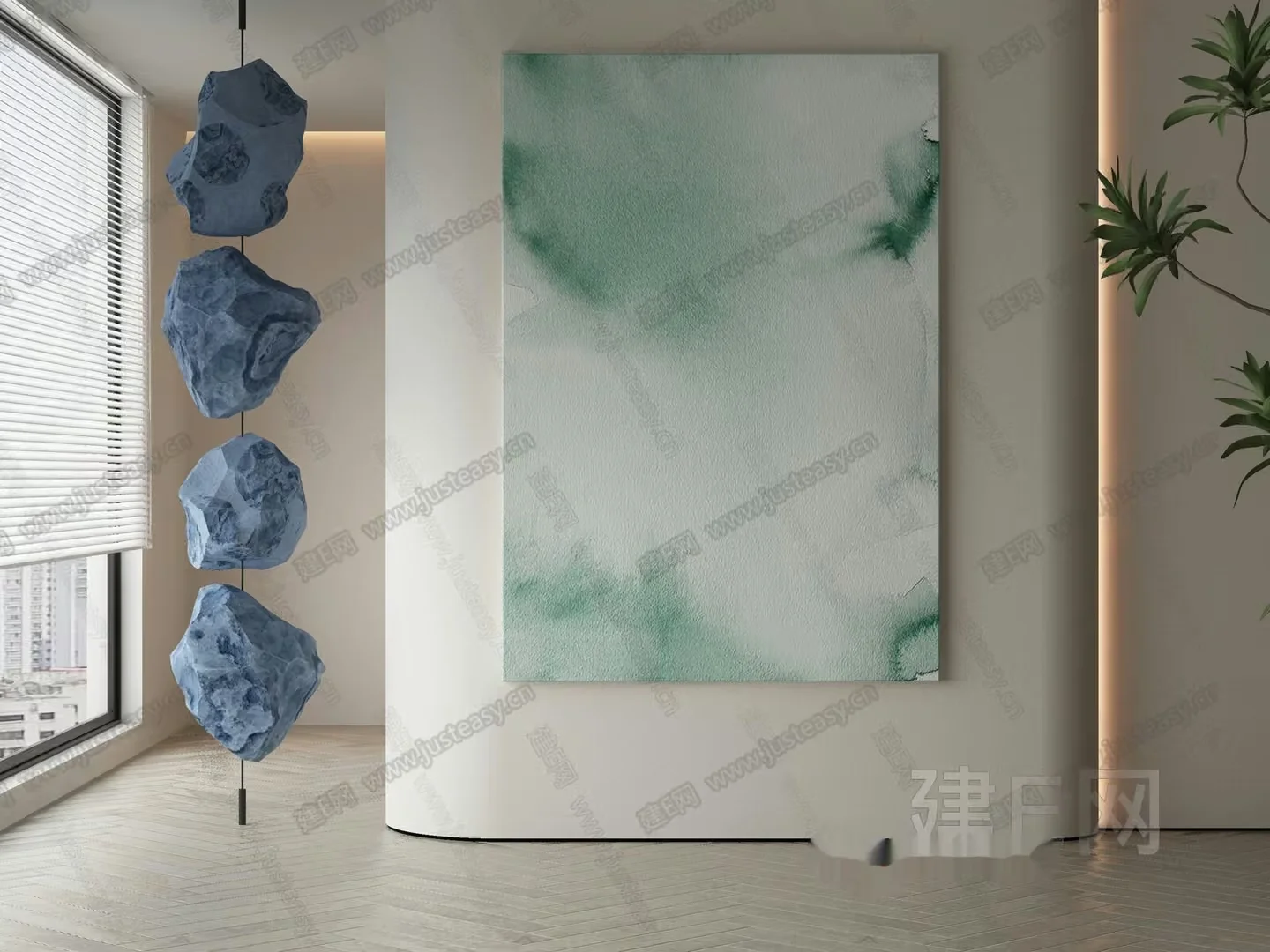 Modern Art Room 3D Model – 12433 – VRAY Render