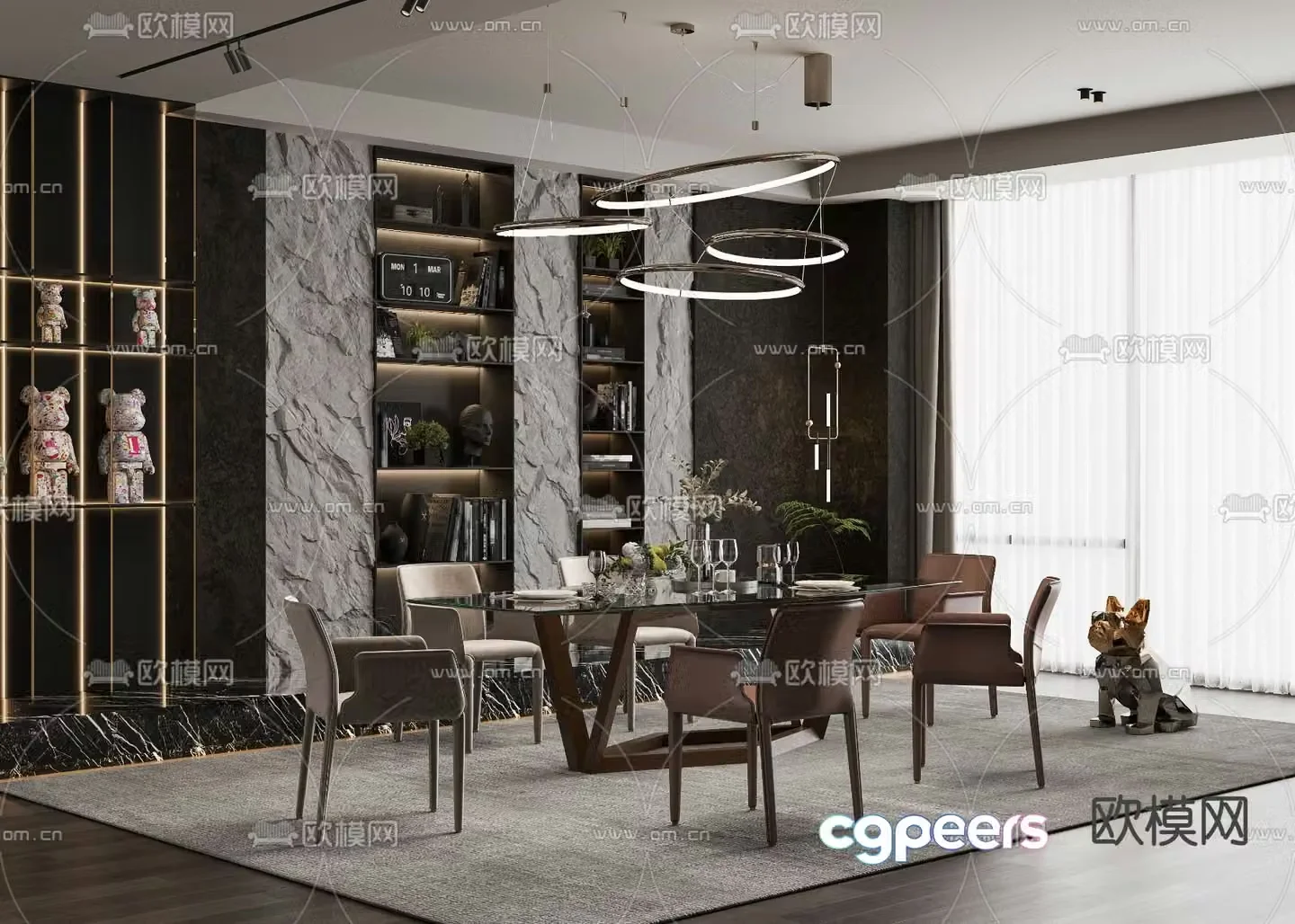 Cassina modern restaurant 3d model