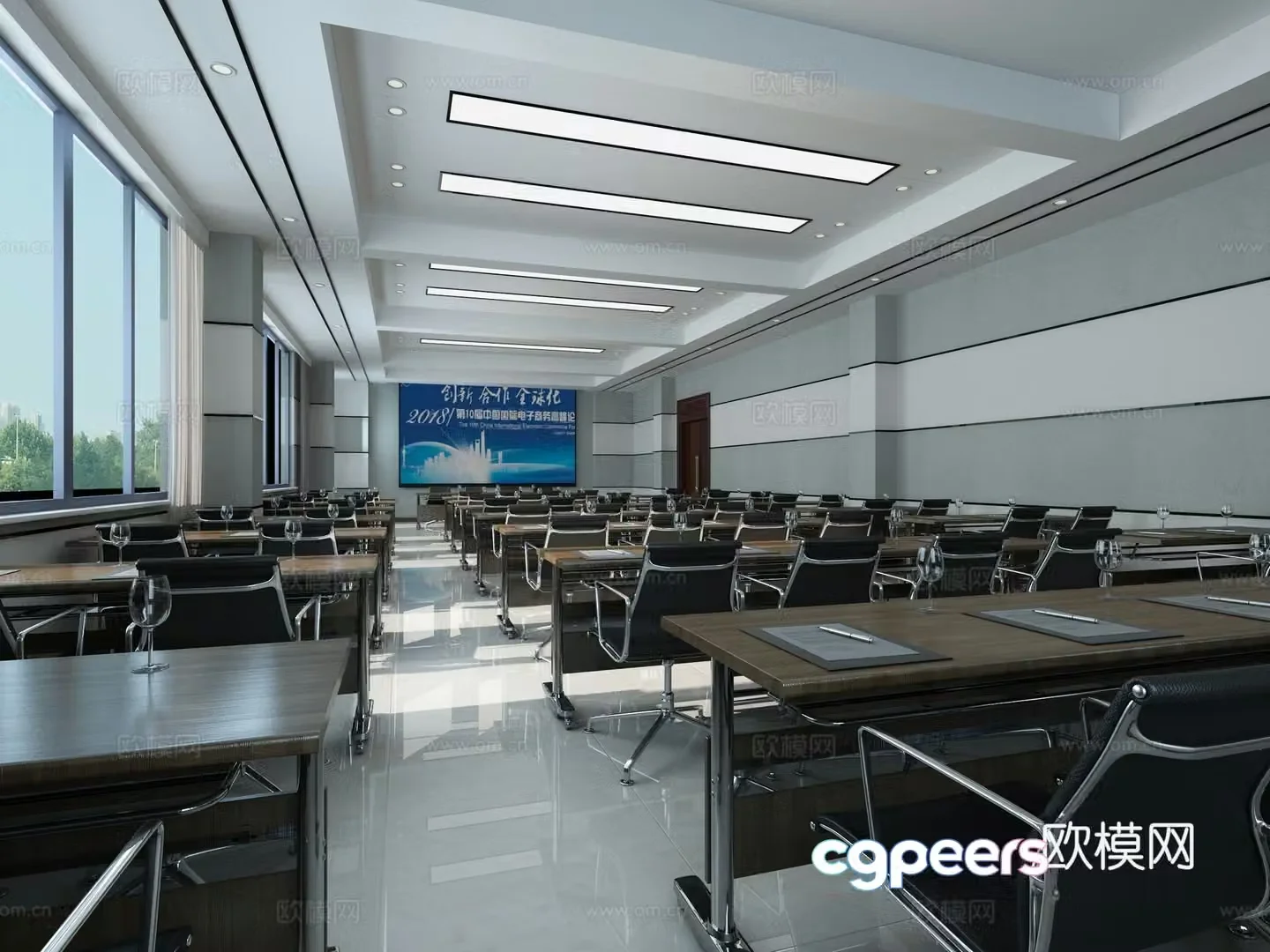 Modern conference room 3d model