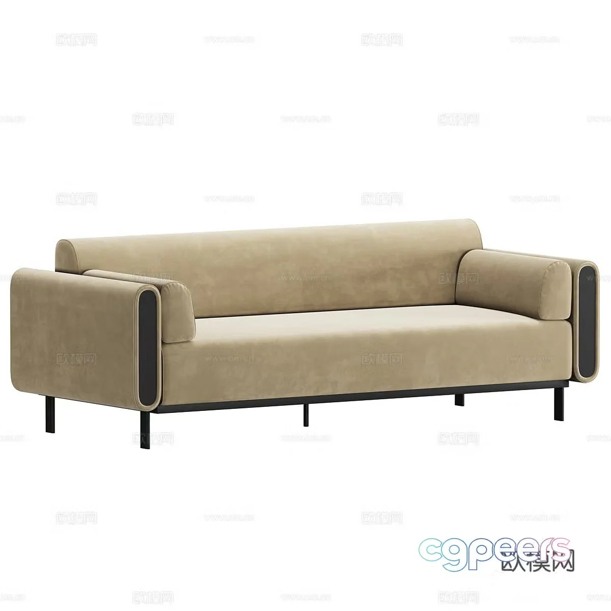 New Chinese style light luxury Dante sofa 3D model