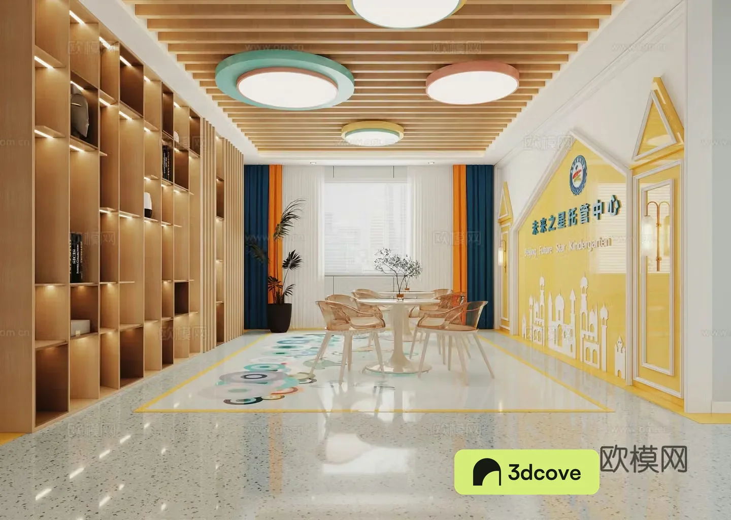 Modern kindergarten hall
