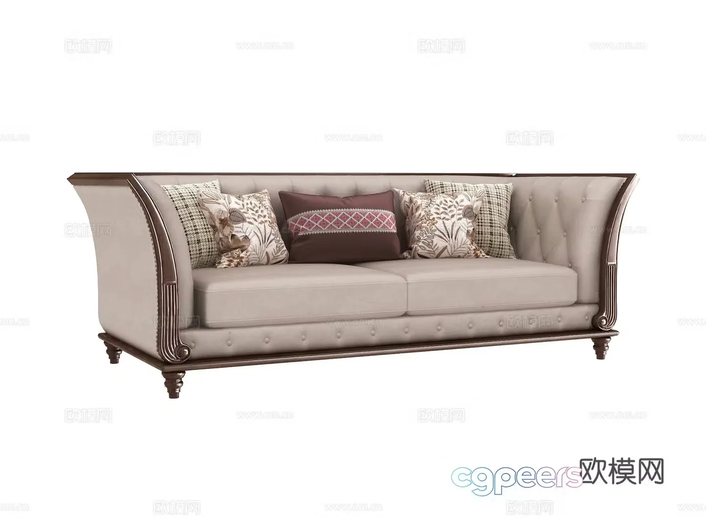 Double sofa 3d model