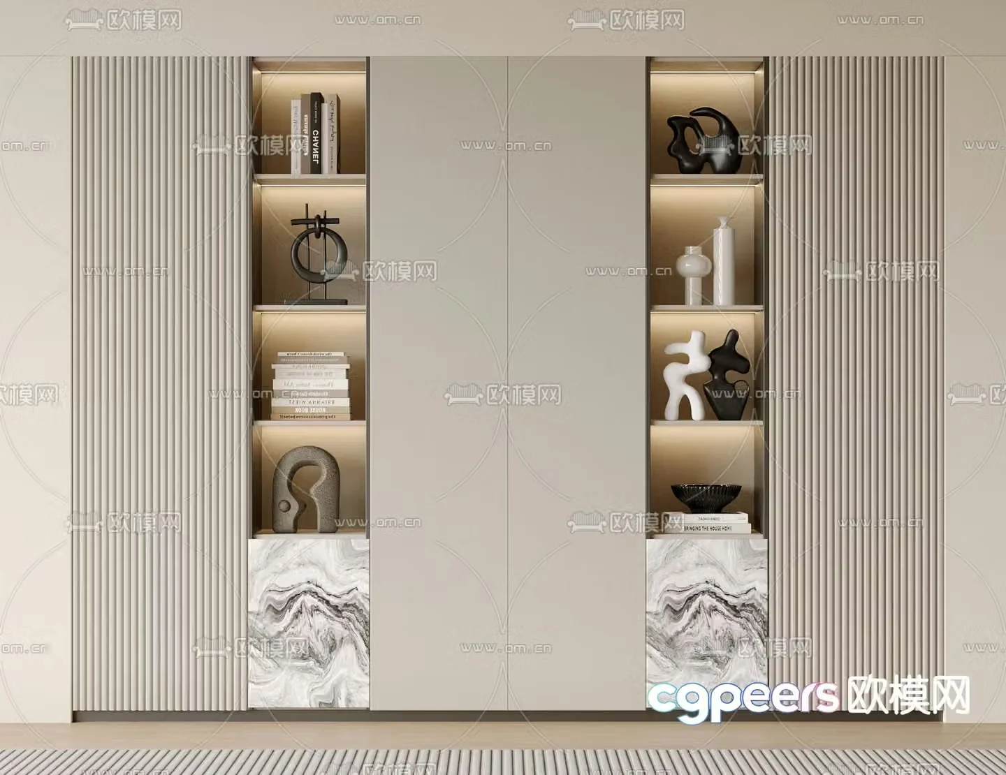 Modern decorative cabinet 3d model