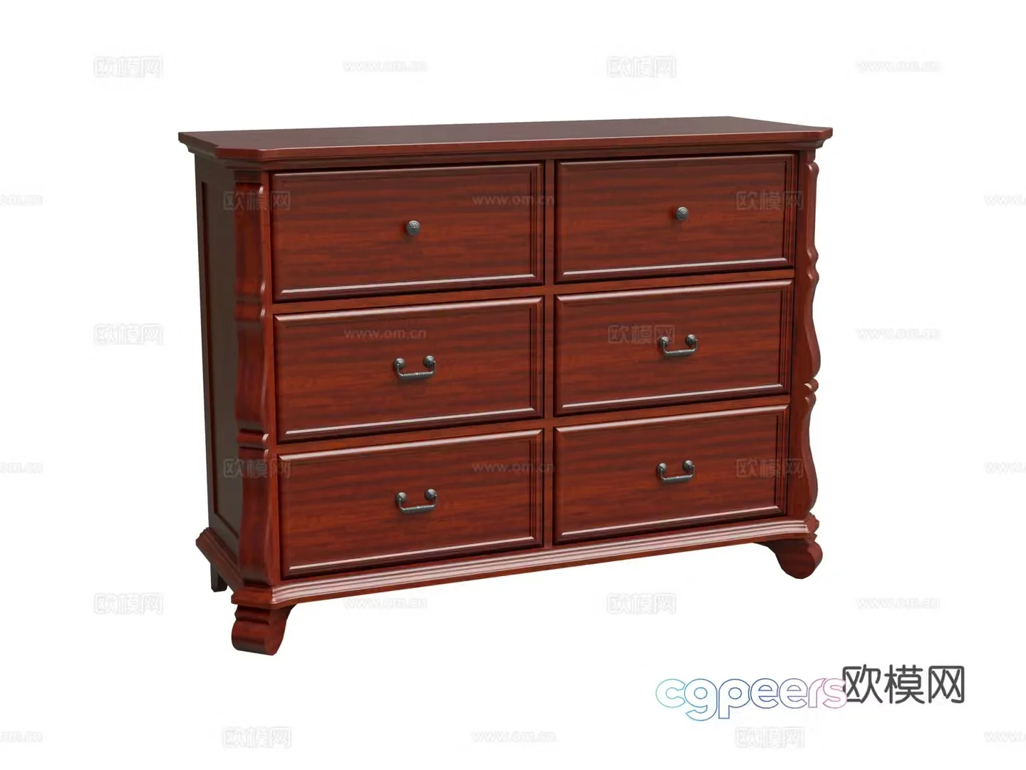 American shoe cabinet 3D model