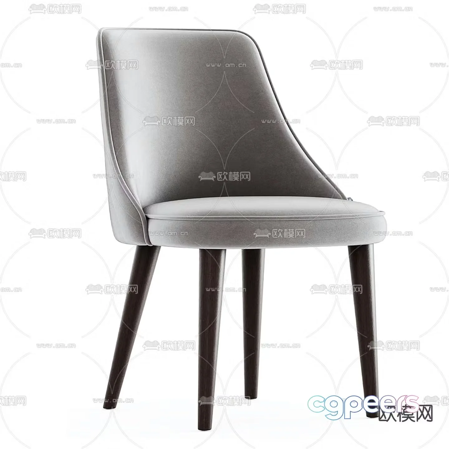 Poliform single chair dining chair 3d model