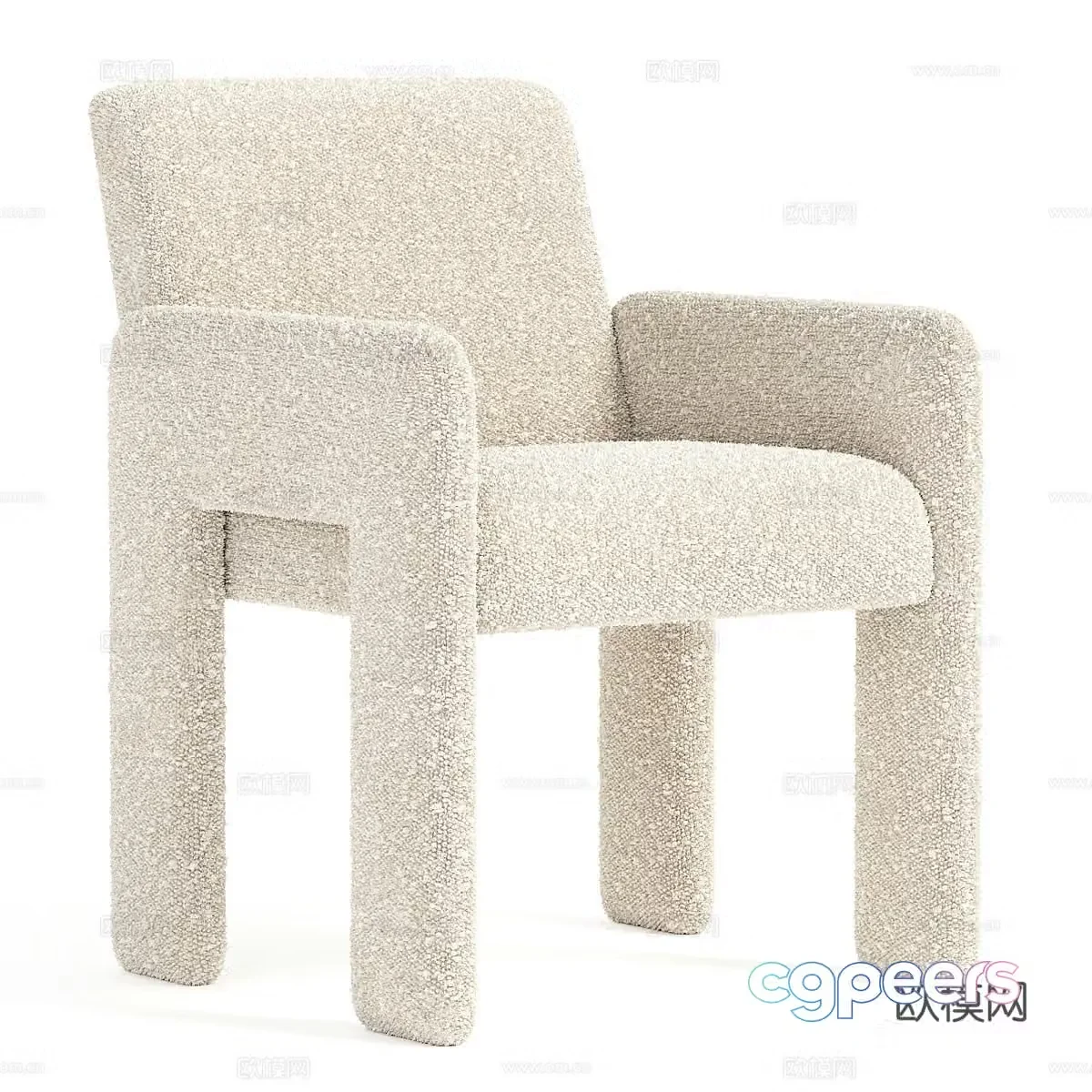Amur Restaurant Armchair 3d Model