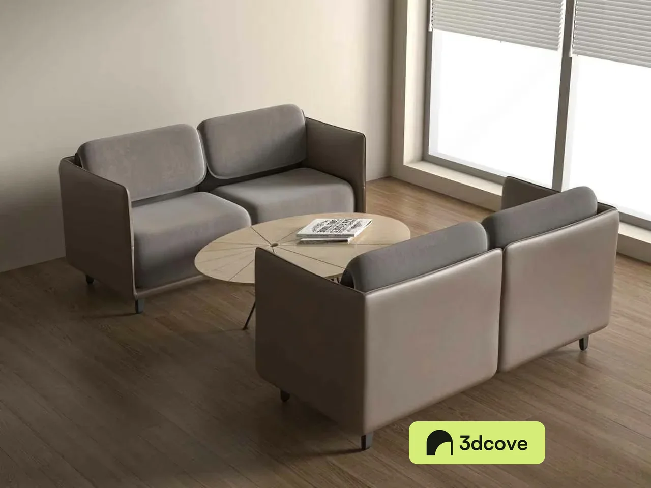 Modern Light Gray Sofa Set