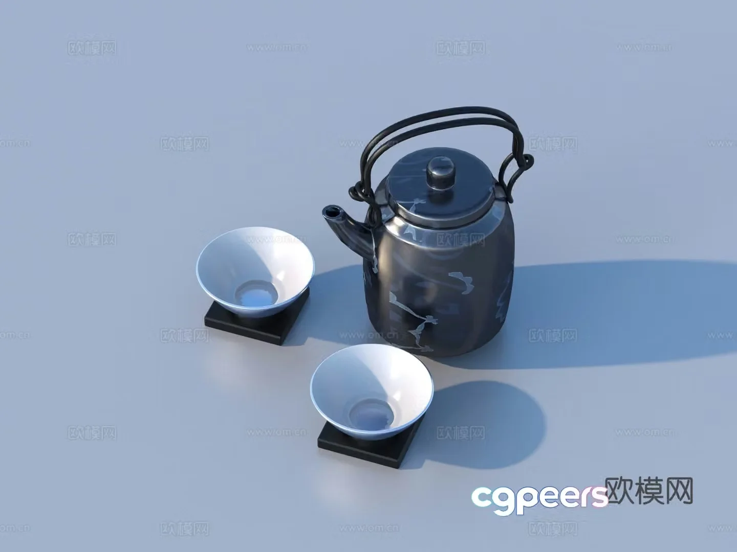 Tea set Teapot Tea cup 3d model