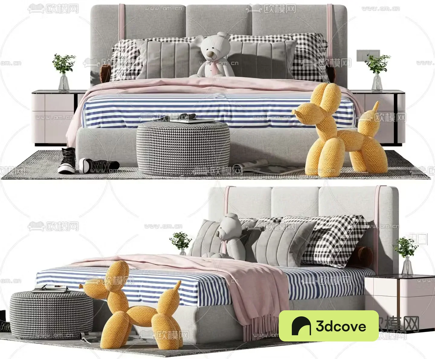 Modern fabric children’s bed