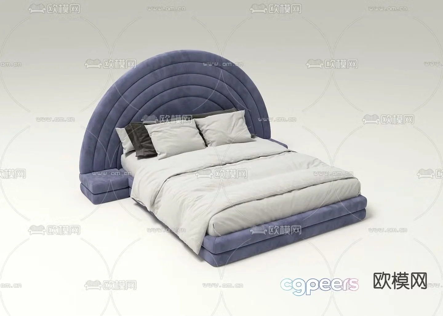 Double bed 3d model