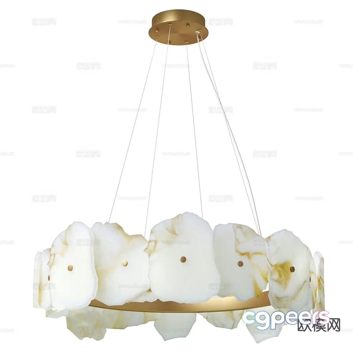 Modern chandelier 3d model