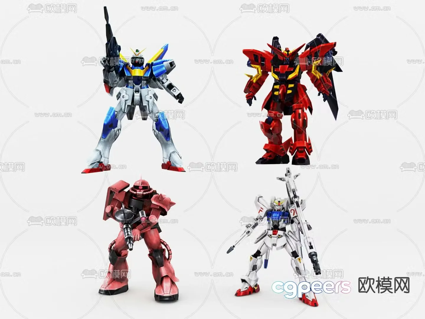 Modern Toy Gundam 3d model