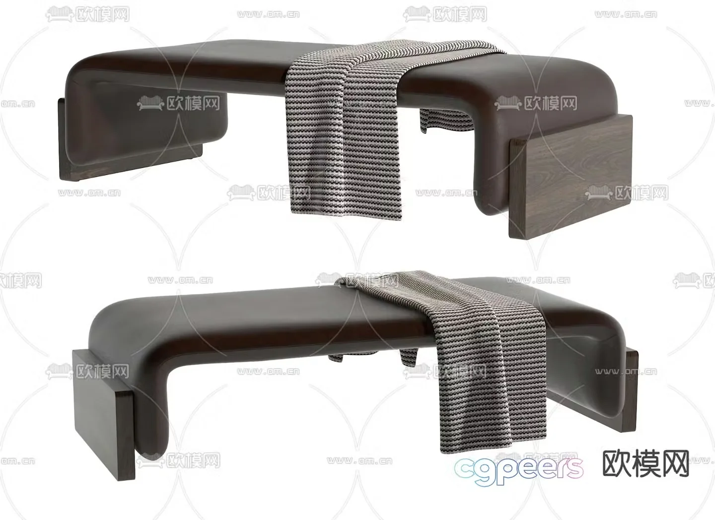 Stool bench bar stool shoe changing stool bed end stool 3d model