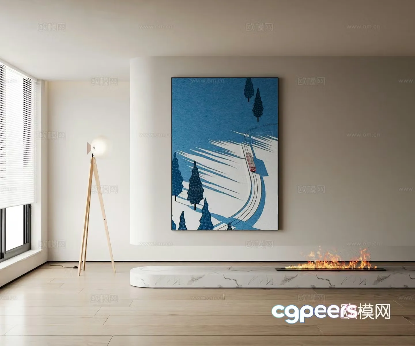 Modern decorative painting 3d model