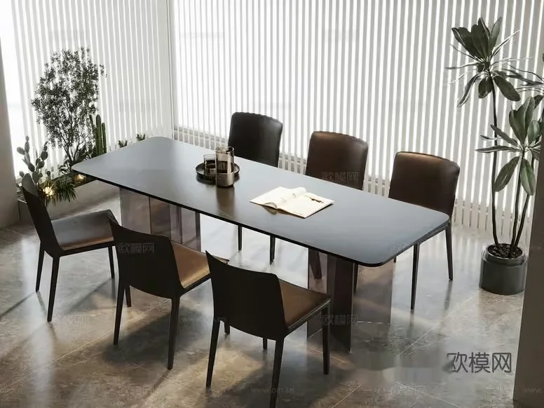 A Dining Table 3D Model – 3906 – VRAY Render