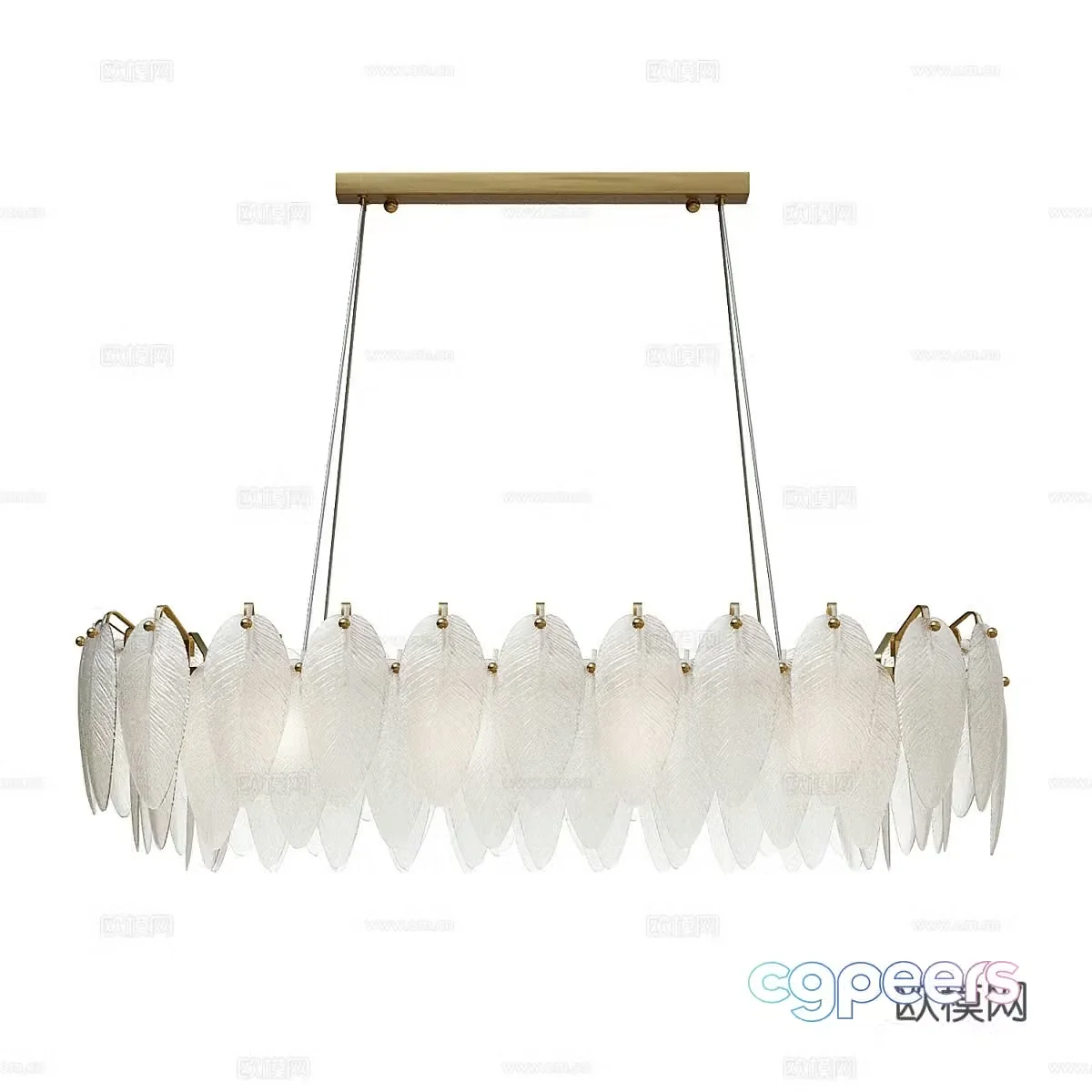 Light luxury chandelier living room chandelier 3d model
