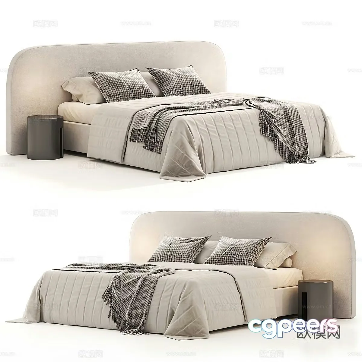 Double bed 3d model