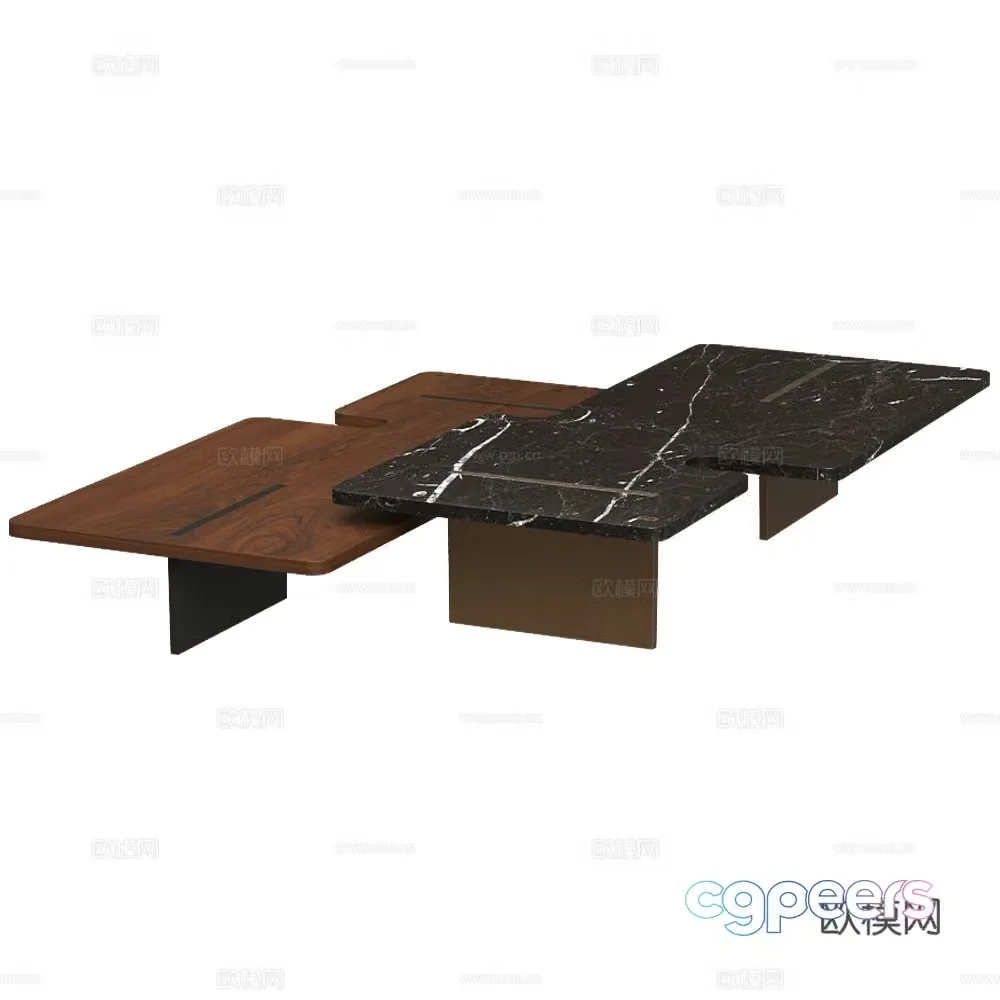 Combination coffee table 3D model