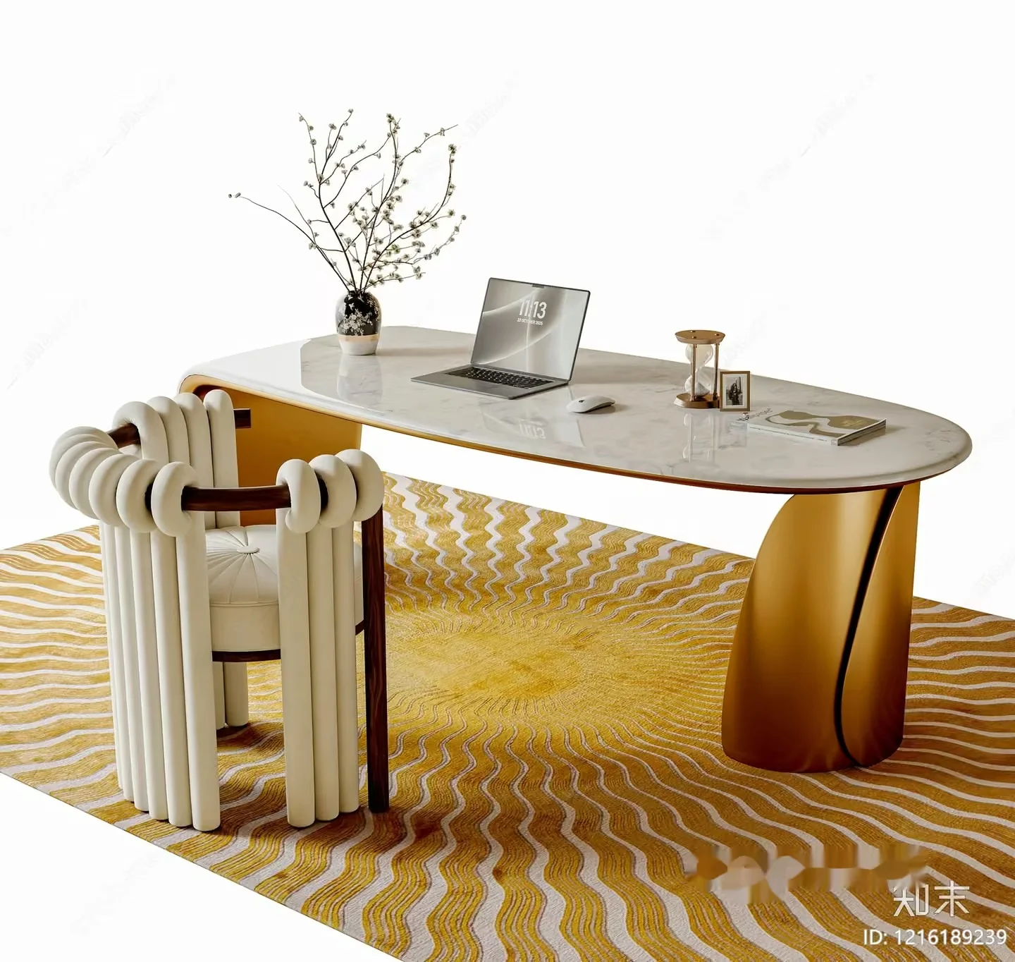 Cozy Home Office 3D Model – 15605 – VRAY Render