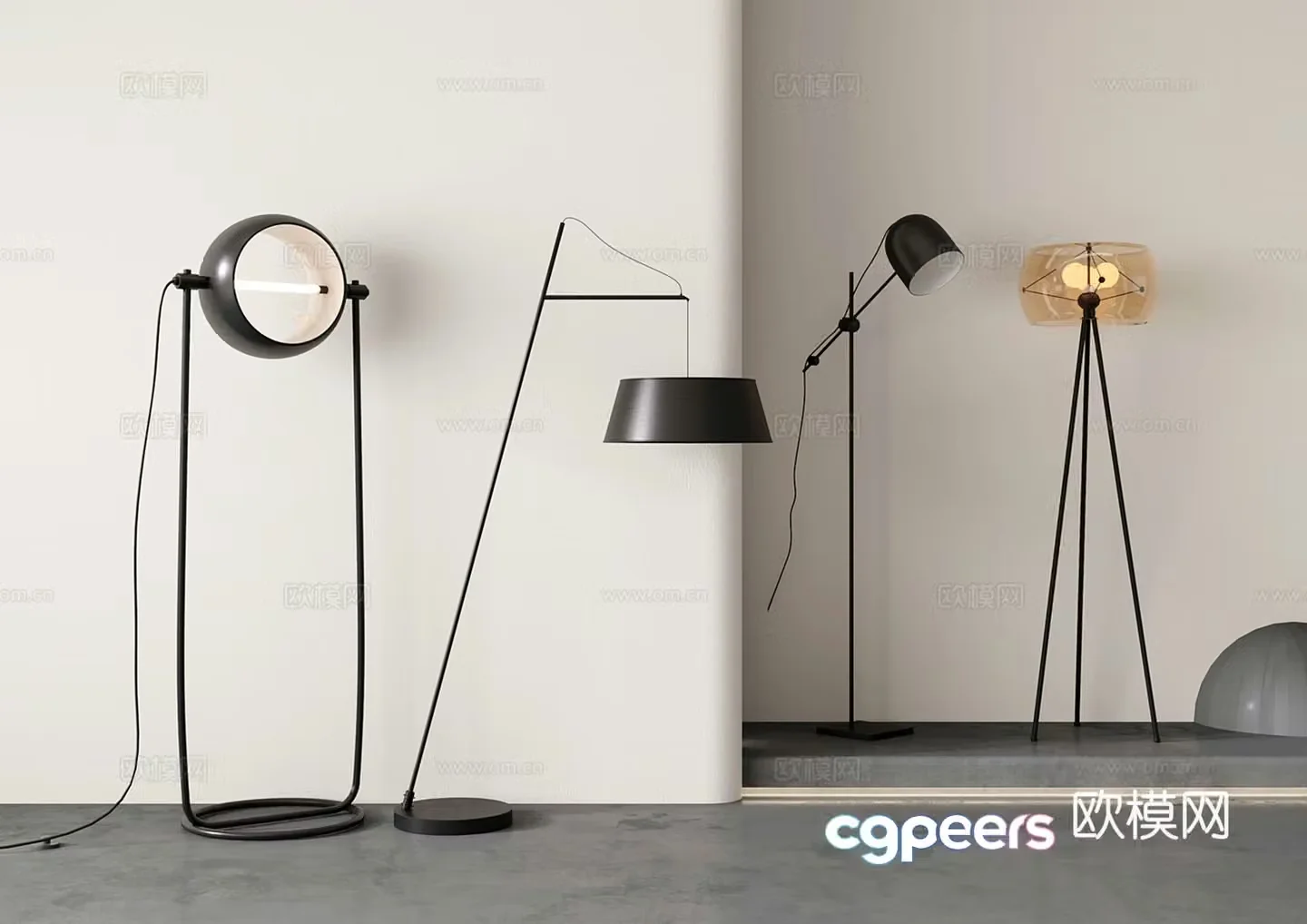 Modern floor lamp artistic lamp 3d model