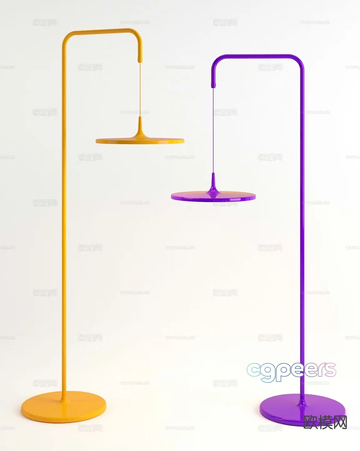 Dopamine floor lamp paint floor lamp 3d model
